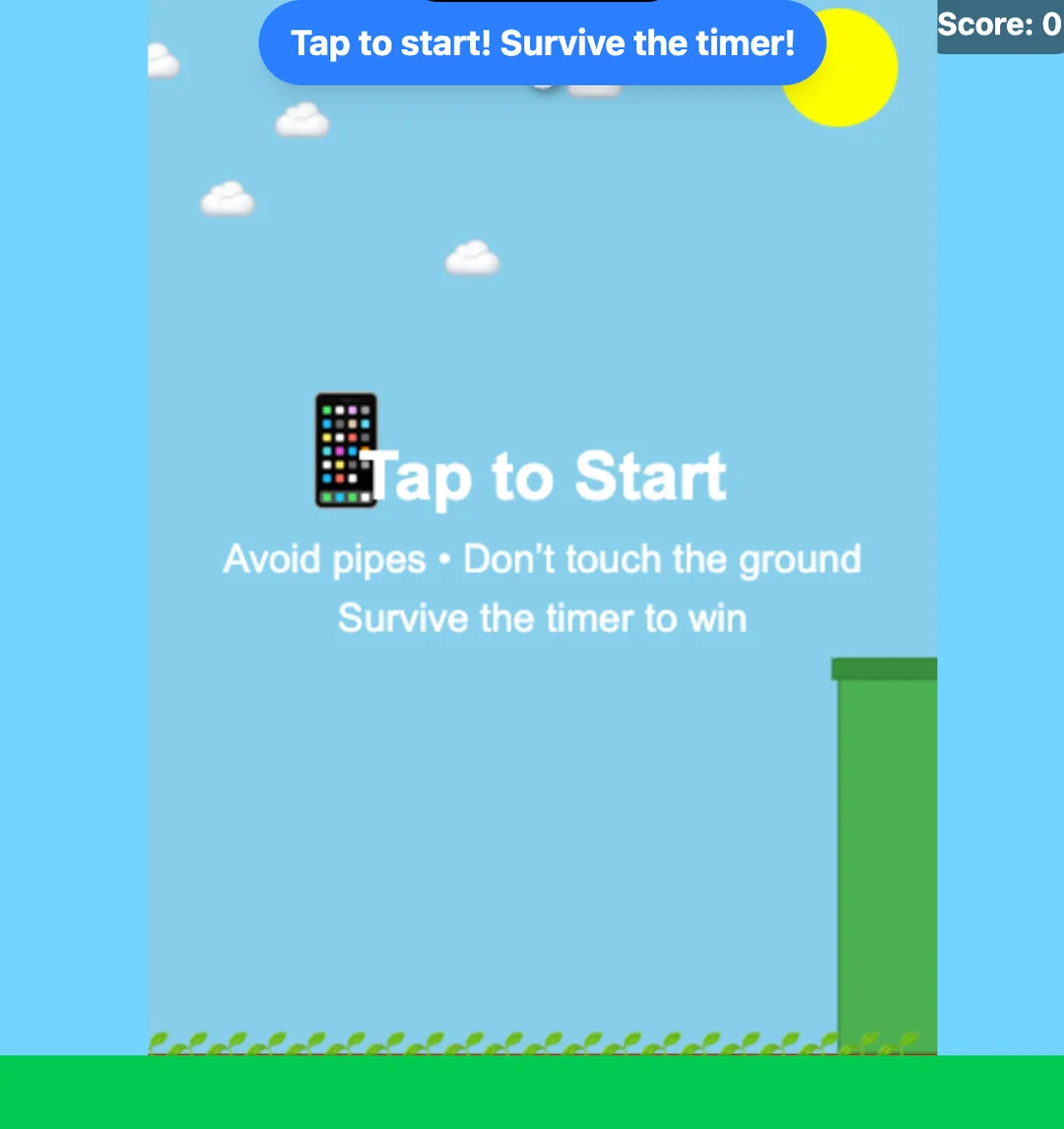 Flappy survival microgame