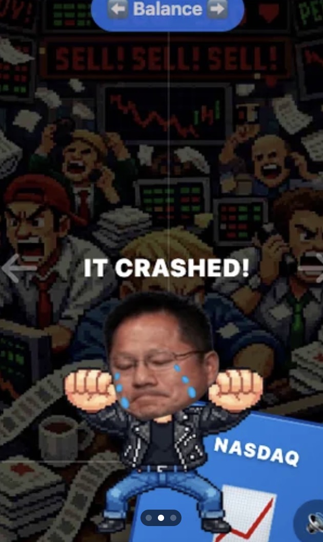 Stock crash microgame